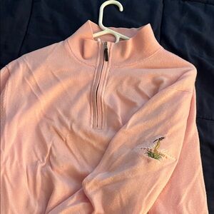 Fairway & Greene Pink Quarter-Zip Sweatshirt